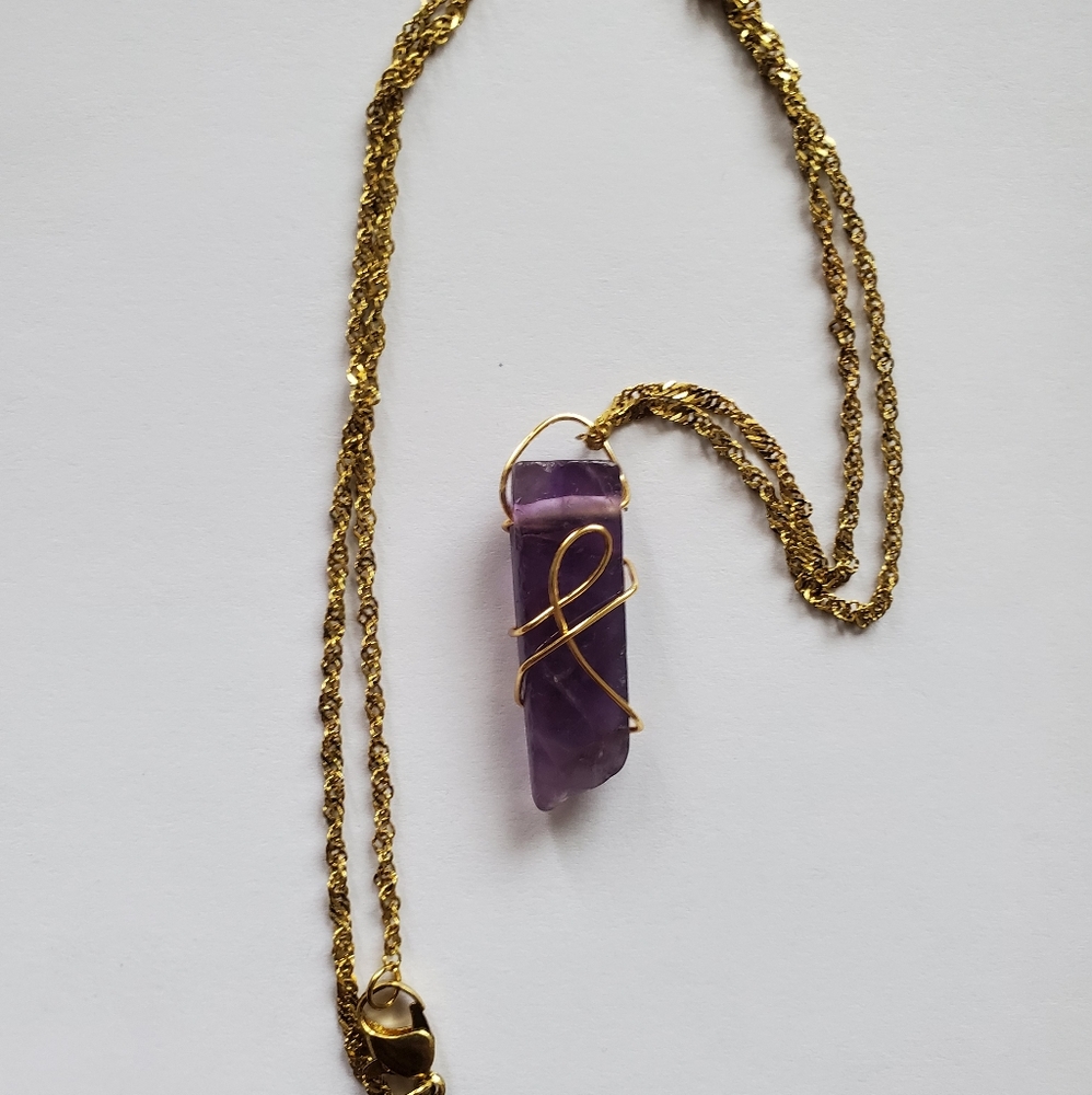 Handmade amethyst necklace